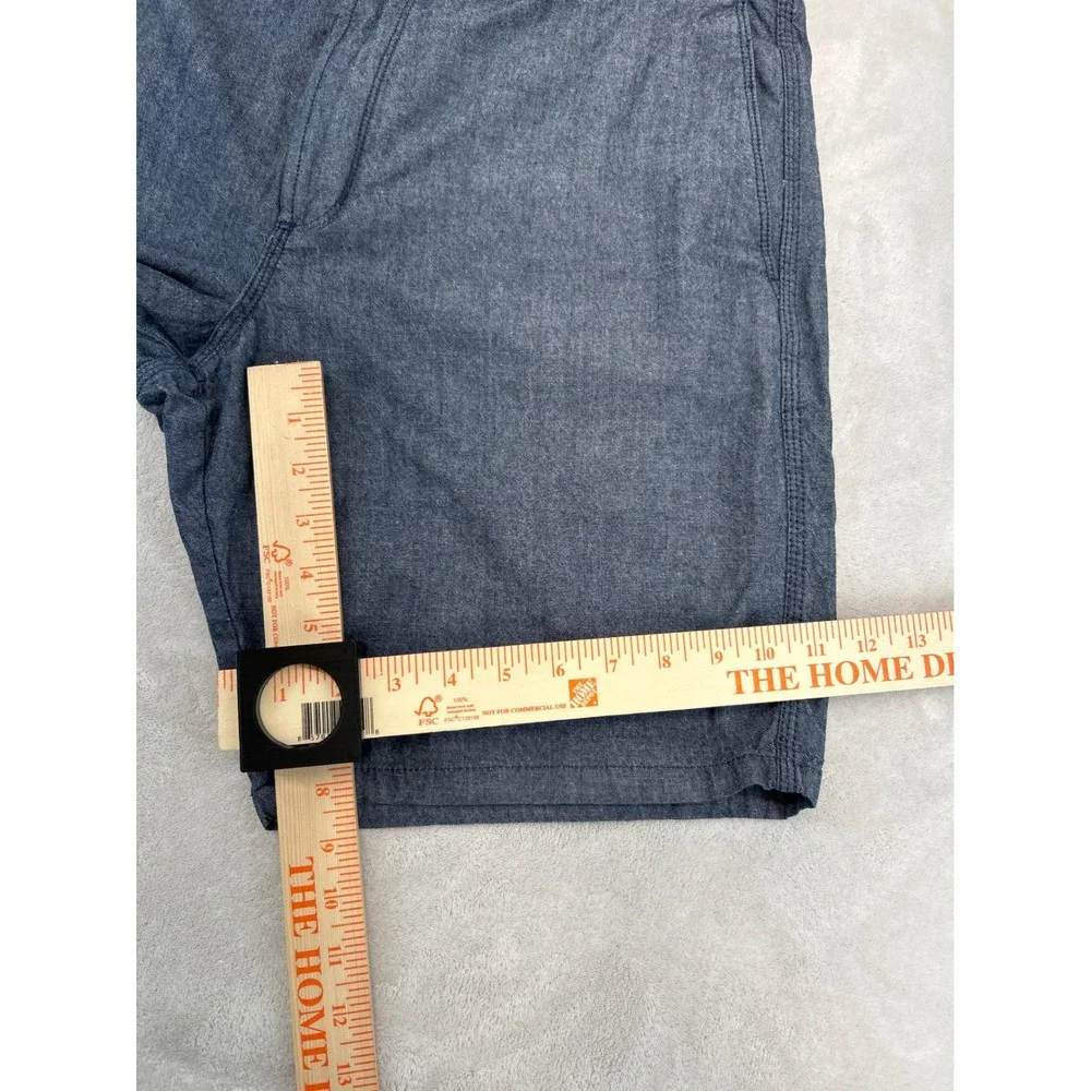 Banana Republic‎ Aiden Short Mens 36 Blue Cotton Flat Front Slim Fit Casual